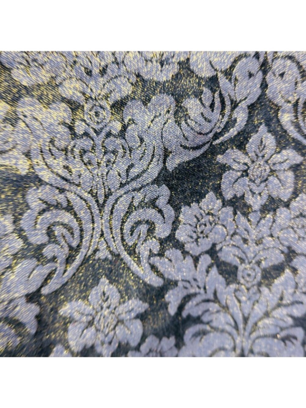 Chicos Girlfriend Slim Leg Ankle Jean Blue Floral Shimmer Stretch Size 0 | S | 4 - Picture 5 of 14